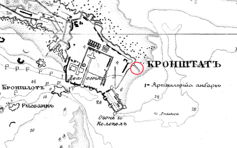 Карта Финского залива от Петербурга до острова Сескара 1840 года
