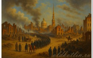 Пожар в Кронштадте